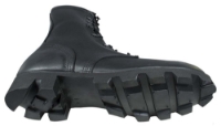 Imagen de Bota de Combate Negra de Cuero Integral con Suela Panamá
