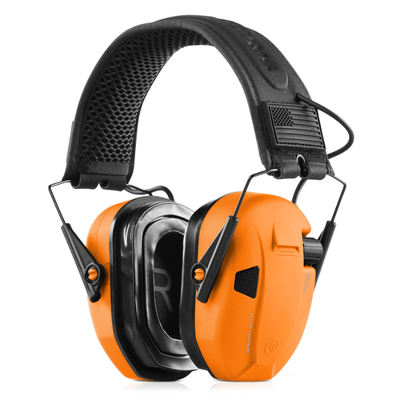 Picture of Apollo Electronic Earmuffs w/ Batteries & Patch - Orange