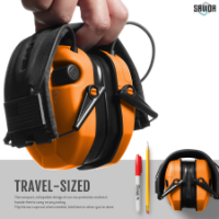 Picture of Apollo Electronic Earmuffs w/ Batteries & Patch - Orange