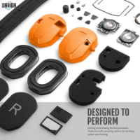 Picture of Apollo Electronic Earmuffs w/ Batteries & Patch - Orange