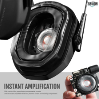 Imagen de Apollo Electronic Earmuffs w/ Batteries & Patch - Black