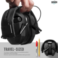 Imagen de Apollo Electronic Earmuffs w/ Batteries & Patch - Black