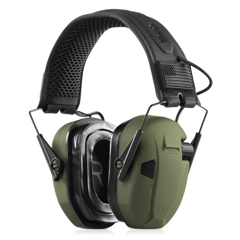 Imagen de Apollo Electronic Earmuffs w/ Batteries & Patch - Green