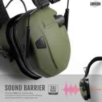 Imagen de Apollo Electronic Earmuffs w/ Batteries & Patch - Green