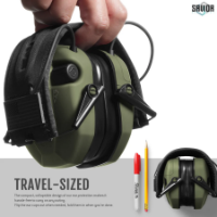 Imagen de Apollo Electronic Earmuffs w/ Batteries & Patch - Green