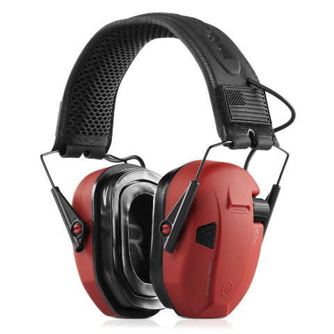 Imagen de Apollo Electronic Earmuffs w/ Batteries & Patch - Red