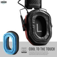 Picture of Apollo Electronic Earmuffs w/ Batteries & Patch - Red