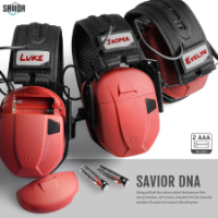 Picture of Apollo Electronic Earmuffs w/ Batteries & Patch - Red