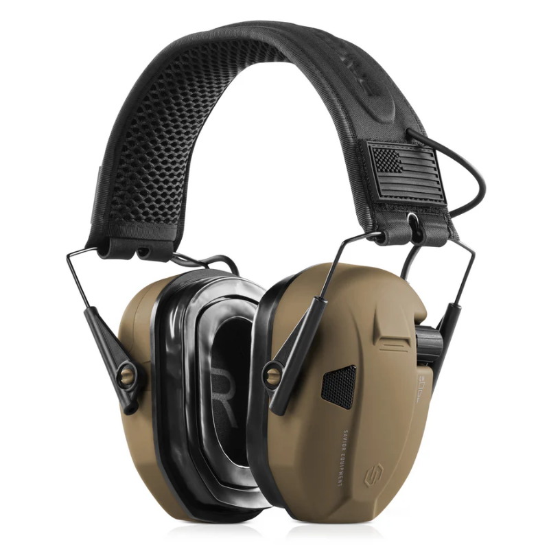 Picture of Apollo Electronic Earmuffs w/ Batteries & Patch - Tan
