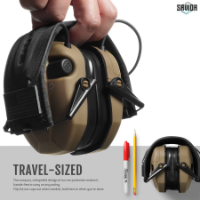 Picture of Apollo Electronic Earmuffs w/ Batteries & Patch - Tan