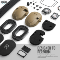 Picture of Apollo Electronic Earmuffs w/ Batteries & Patch - Tan