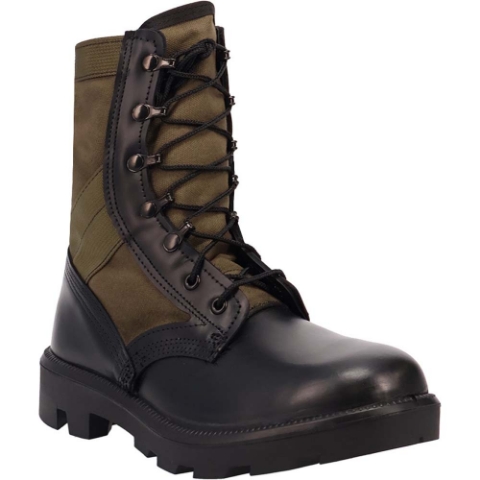 Picture of McRae Generation 2 Hot Weather Black Full Grain Leather / Olive Drab Cotton Duck Tropical Boot with Vibram™ Panama Outsole